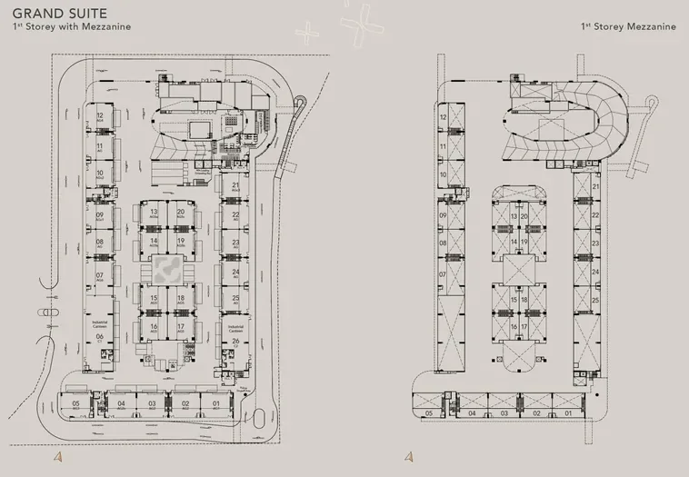 GATE+ 1st storey Grand Suite site plan with mezzanine
