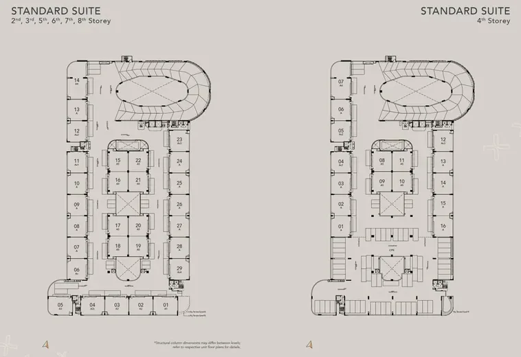 GATE+ 2nd to 8th storey Standard Suite site plan
